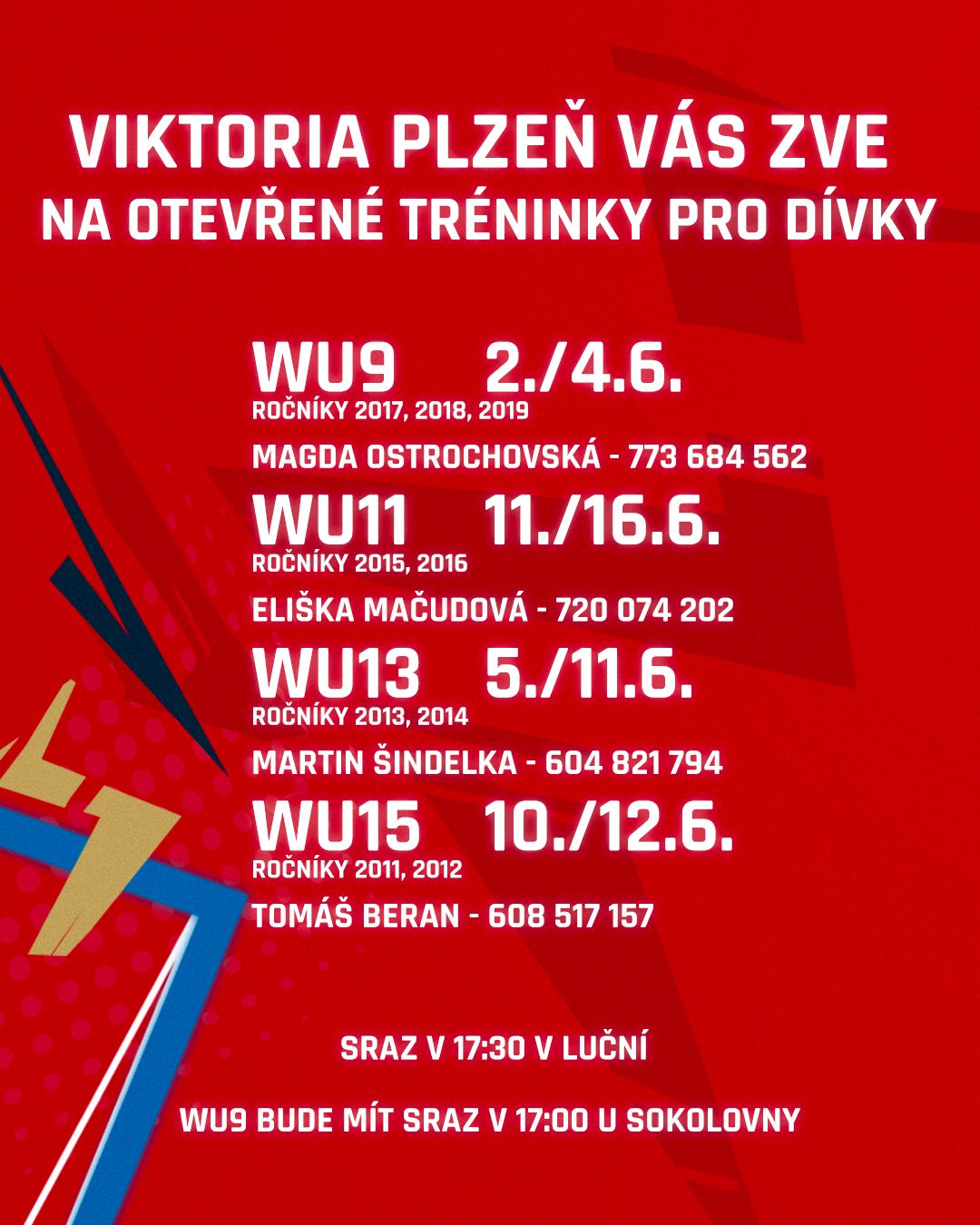 FCVP zve na otevřené tréninky pro dívky